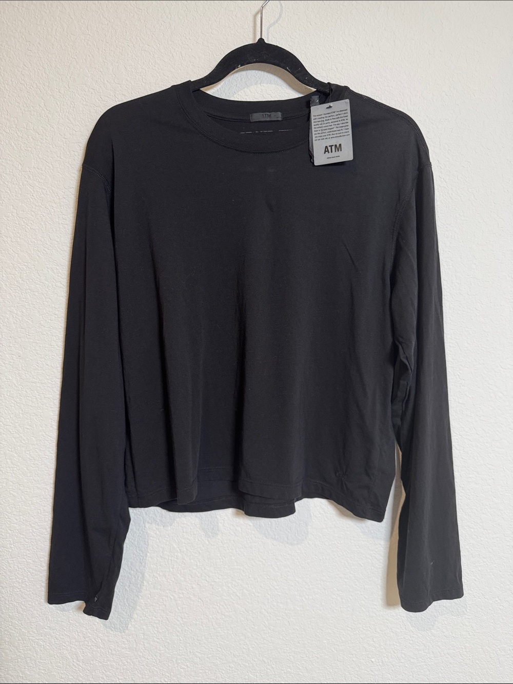 NWT ATM Boxy Long Sleeve Tee in Black